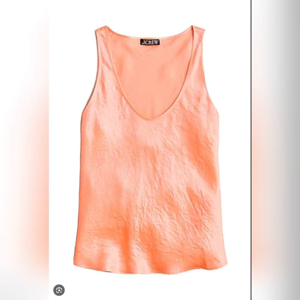 J.Crew Scoopneck tank top in textured satin